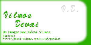 vilmos devai business card